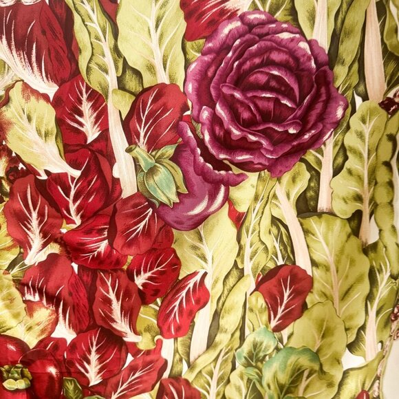 Vintage Aquascutum Vegetable Garden All Over Print Silk Twill Scarf - Picture 6 of 9